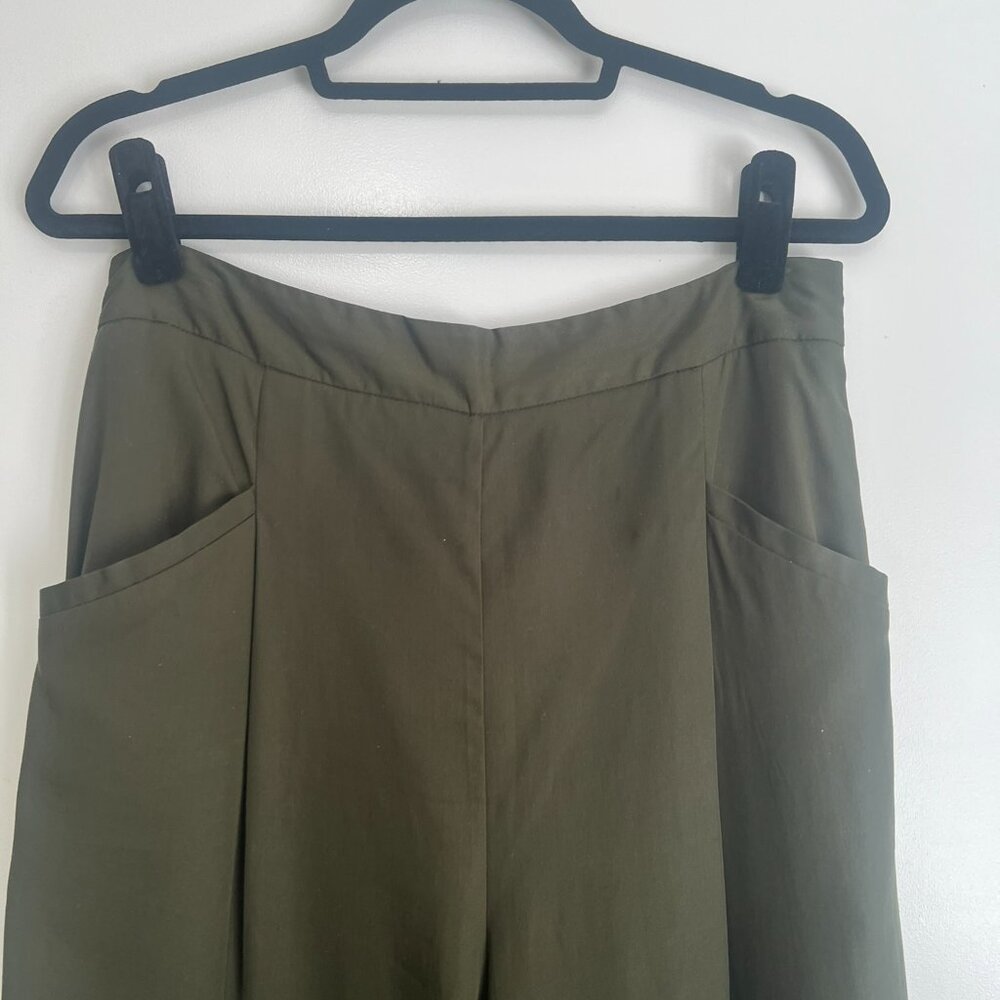 Zara Wide Leg Ankle Pants - Size L - EUC - Picture 2 of 8
